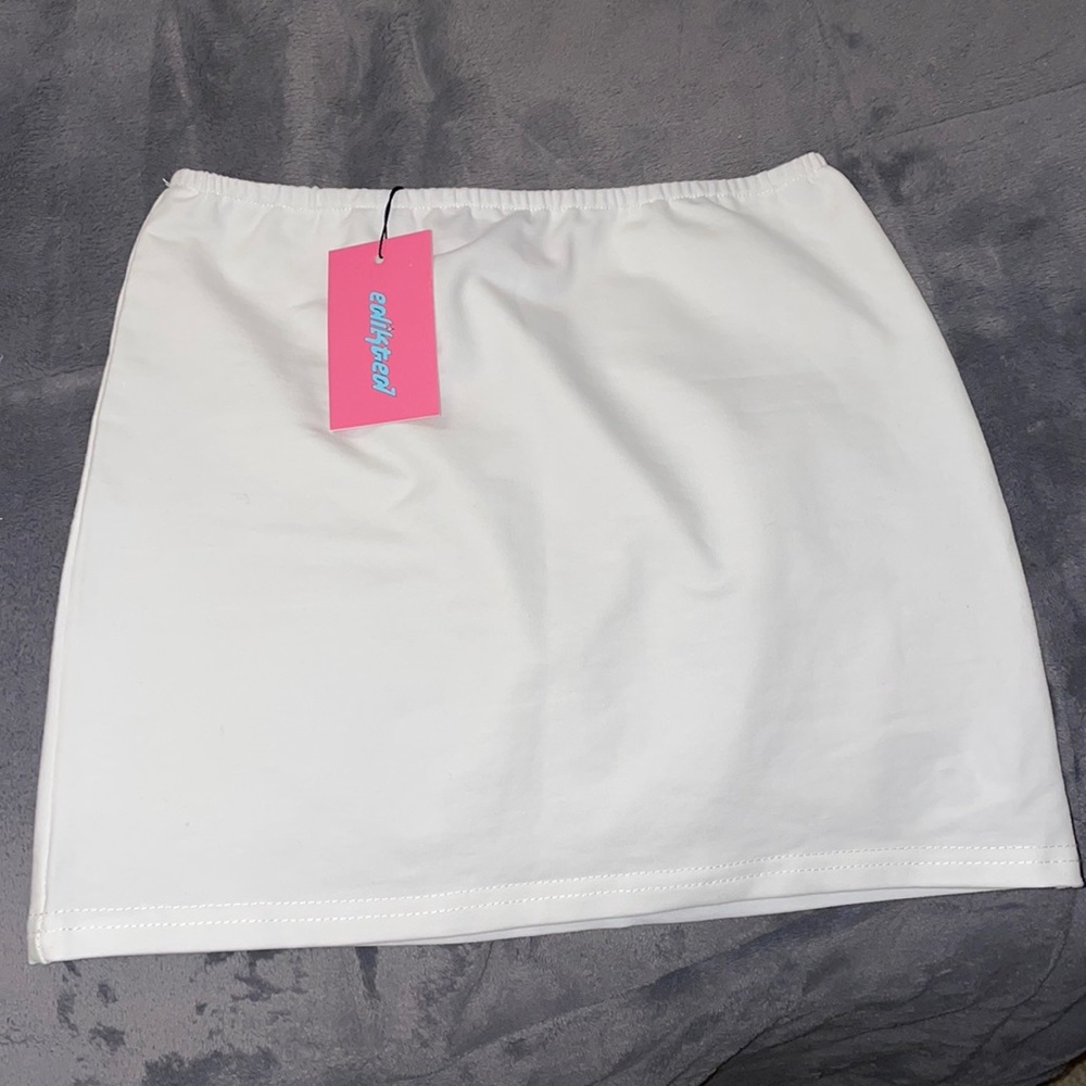 Edikted white mini skirt